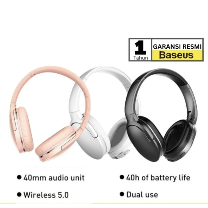 BASEUS Headset Encok wireless headphone D02 PRO GARANSI RESMI