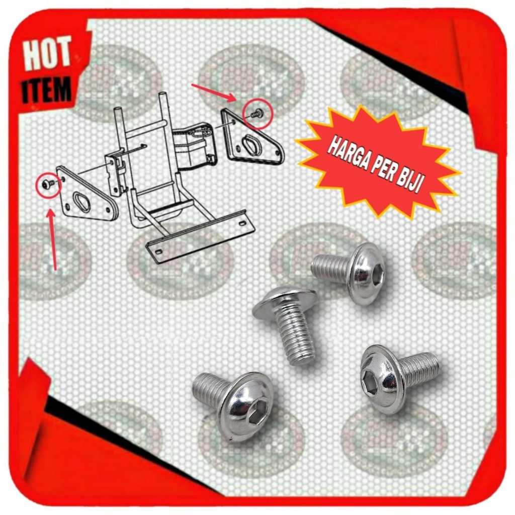 Baut L STAINLESS Kupingan Braket Lampu De RX KING 2003 OVAL 2008 NEW SCORPIO VIXION OLD dsb