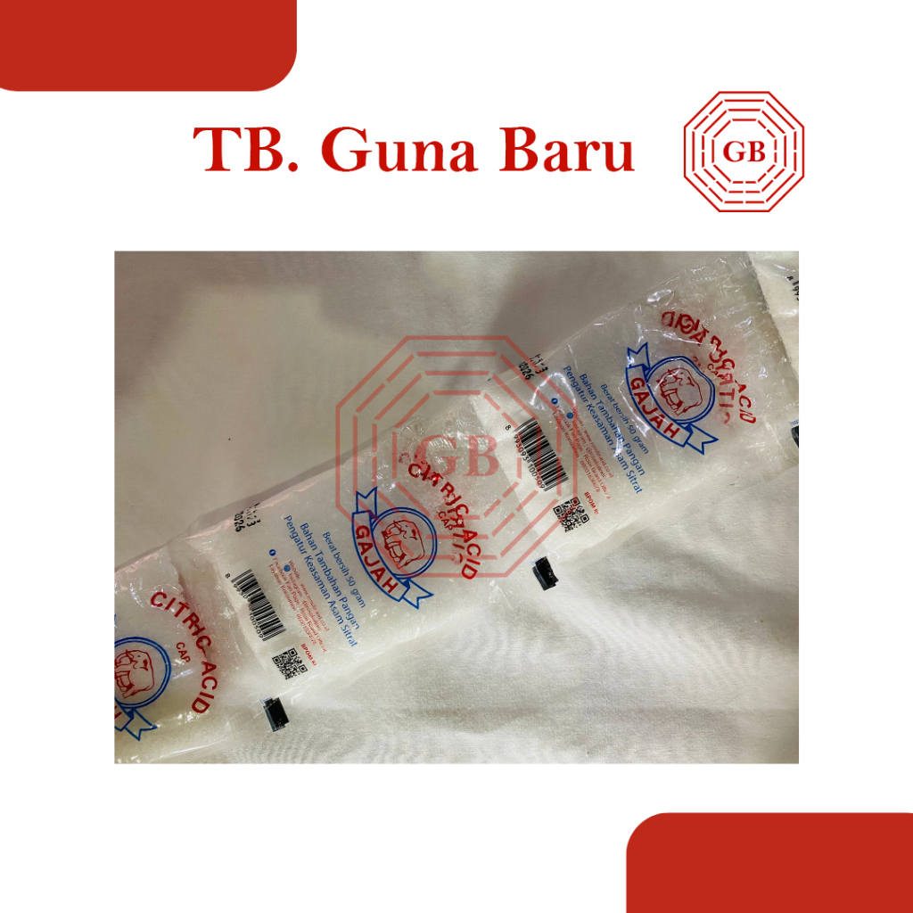 

CITRIC ACID 50 GR CAP GAJAH ASAM CITRUN SITRAT