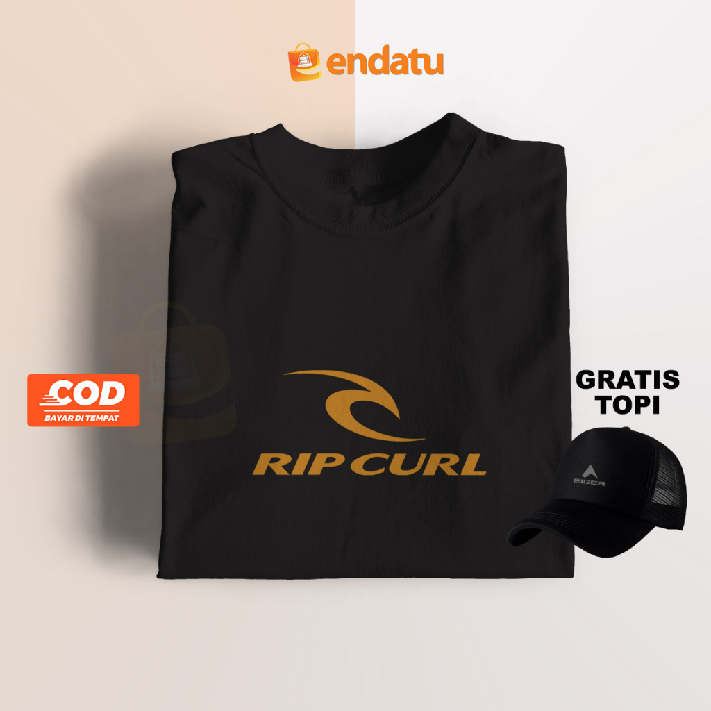 Hemat Besar Kaos Distro Ripcurl Exclusive Deal: Kaos Keren + Topi Gratis, Kaos Cotton -  Kaos Basic 