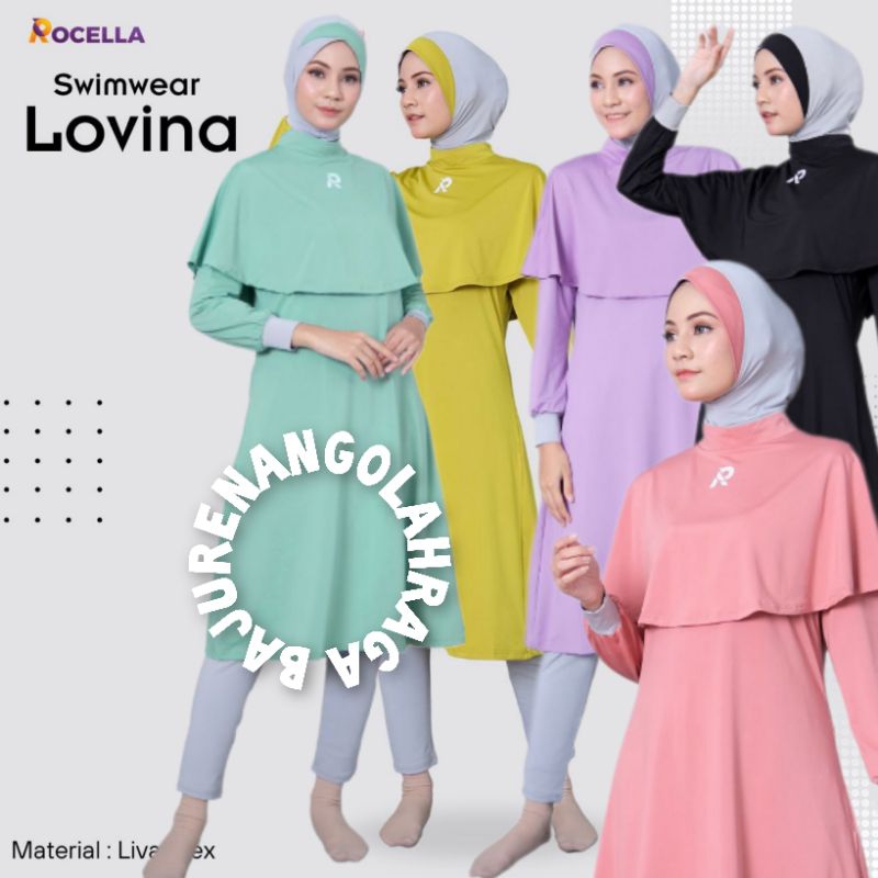 BAJU RENANG OLAHRAGA MUSLIM MUSLIMAH ROCELLA LOVINA