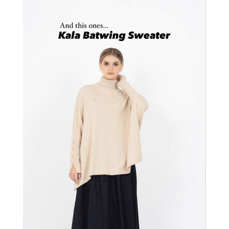 SYLMI BASIC KALA BATWING SWEATER by aghnia