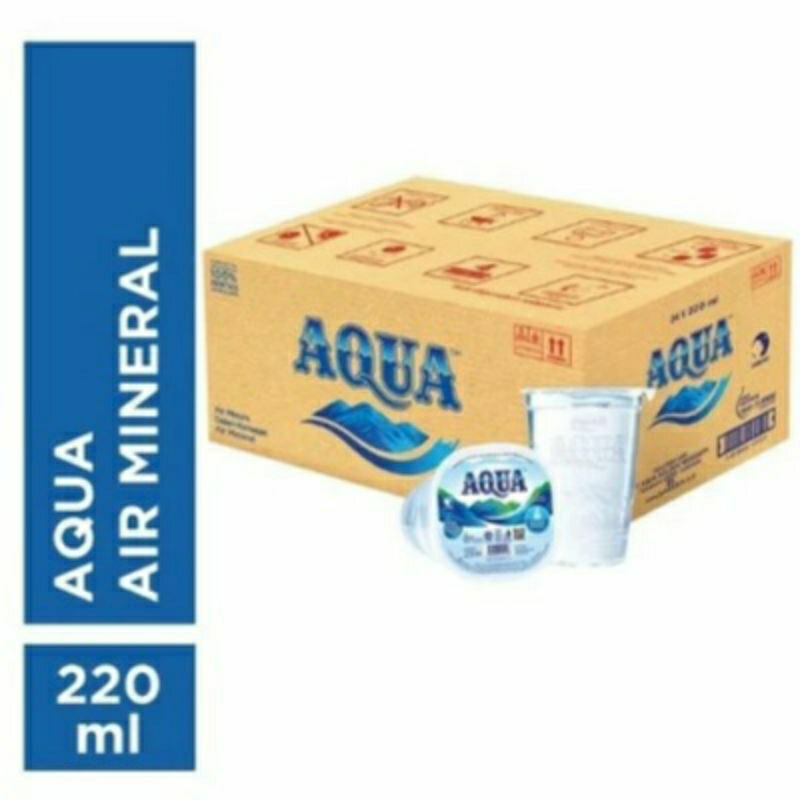 AQUA Gelas 1 Dus isi 48 Air Mineral 220 ml Murah GSV