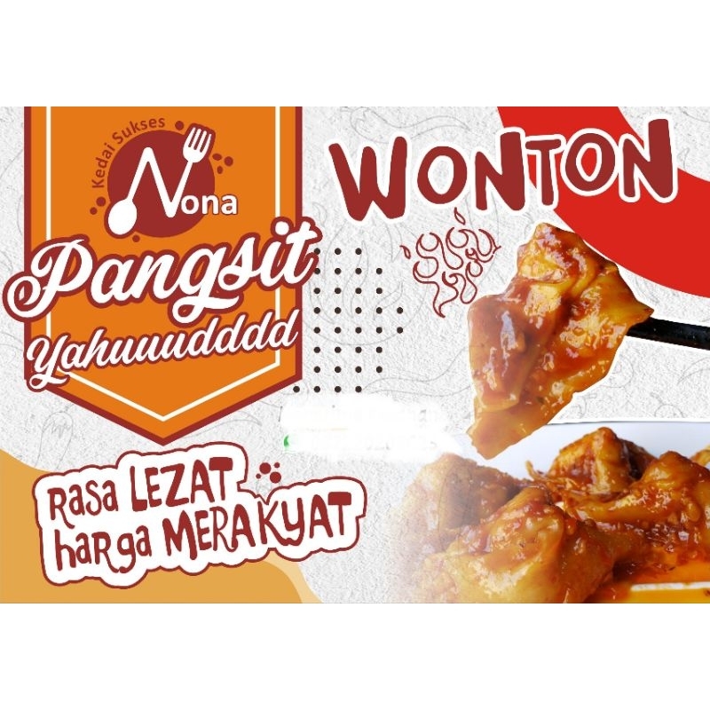 

Wonton Pangsit Yahuuuddd isi daging ayam