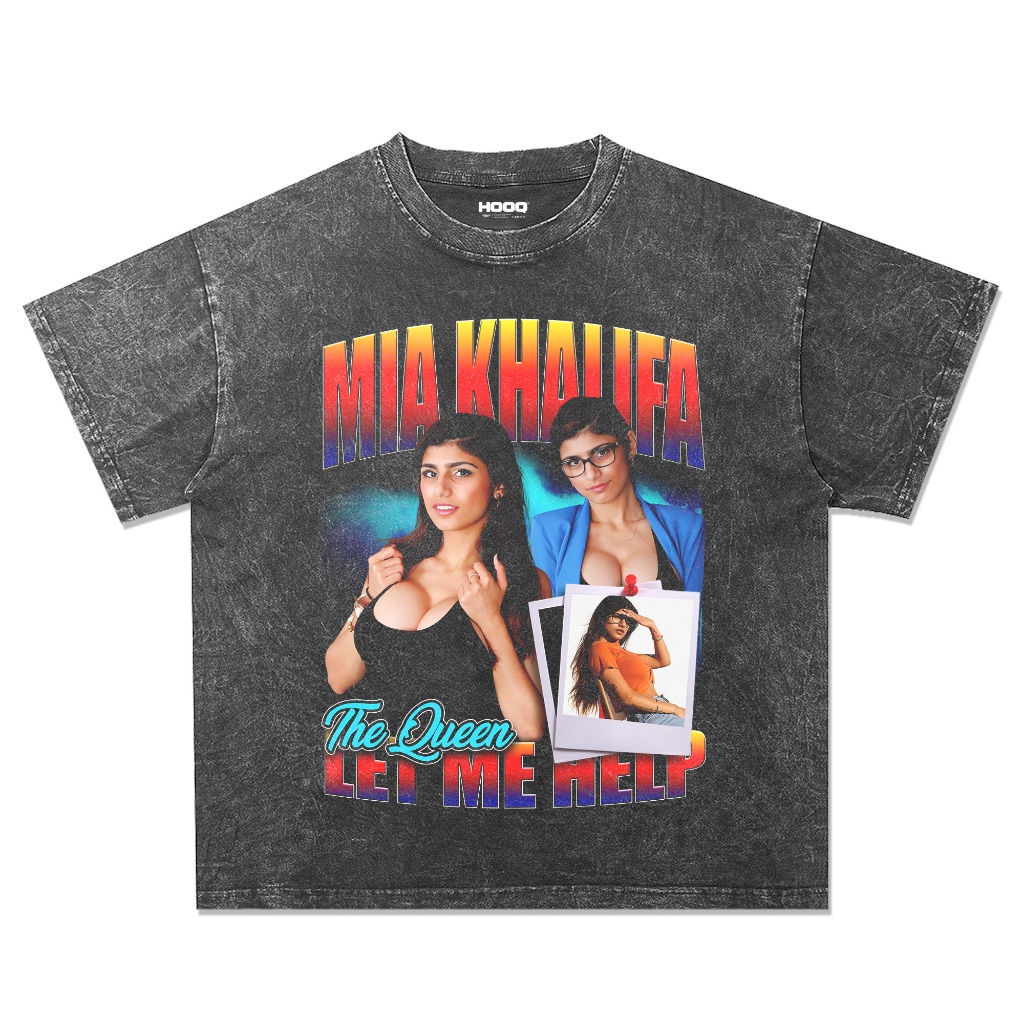Kaos MIA KHALIFA Oversize Model Washed Stone Wash / MIA KHALIFA T-shirt