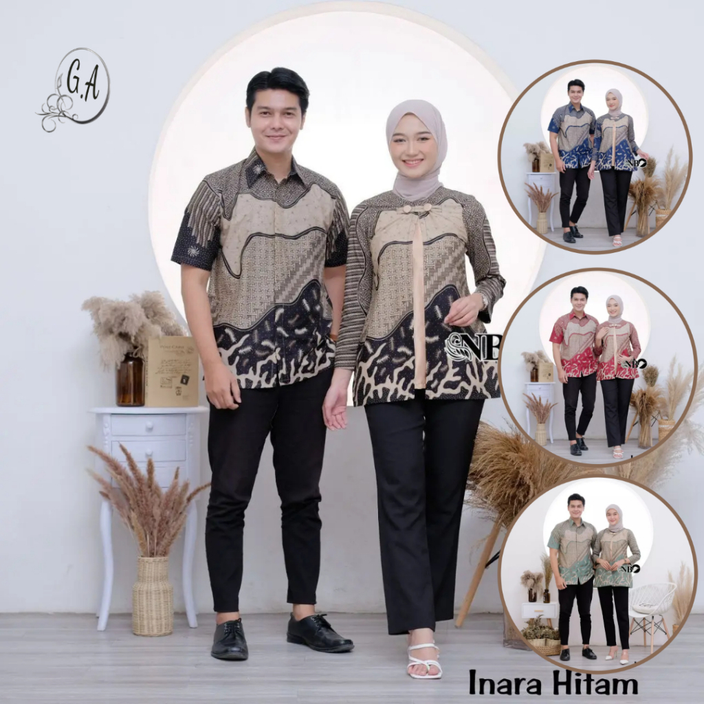 Baju Batik Couple Pasangan Model Bolero motif Inara - G.A Batik