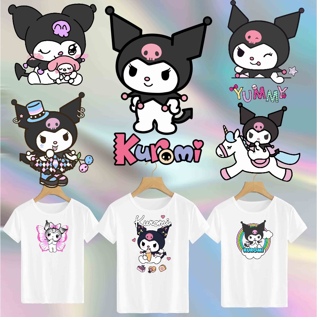 

SABLON STICKER DTF UKURAN 14CM TEMA KUROMI