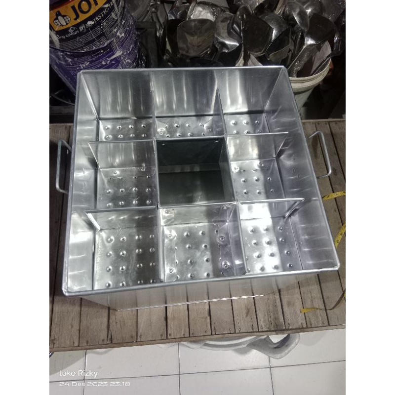 Dandang bakso kotak aluminium tebal
