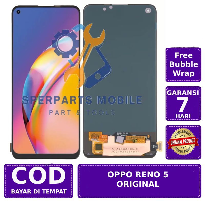 LCD TOUCHSCREEN Oppo Reno 5F ORIGINAL 100% Fullset Touchscreen tidak support fingerprint - Parts Kompatible Dengan Produk Oppo Garansi     + Packing