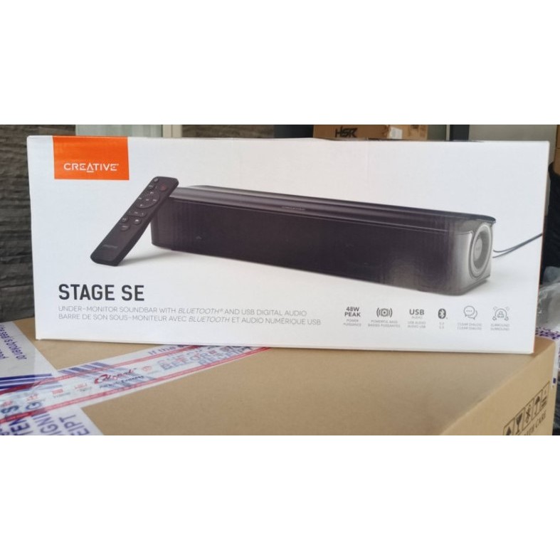 Creative Lab Stage SE Bluetooth 5.3 Soundbar Under Monitor Sound Bar Speaker portable