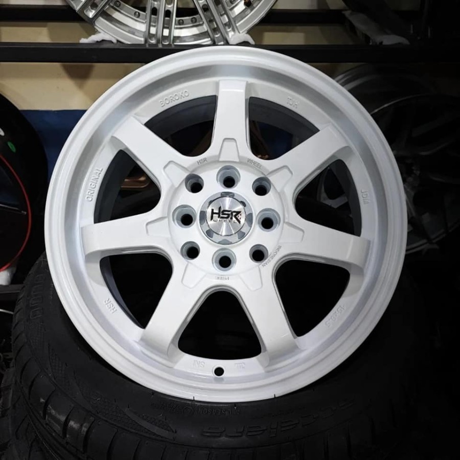 Velg mobil Warna putih ring 15 untuk yaris mobilio etios dll HSR BOROKO TJH R15