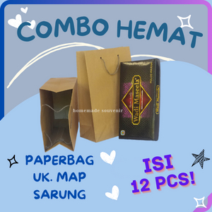 

Tas Souvenir Kertas Ukuran Sarung 20x10x30 cm - 12 Pcs, Cocok untuk Hadiah