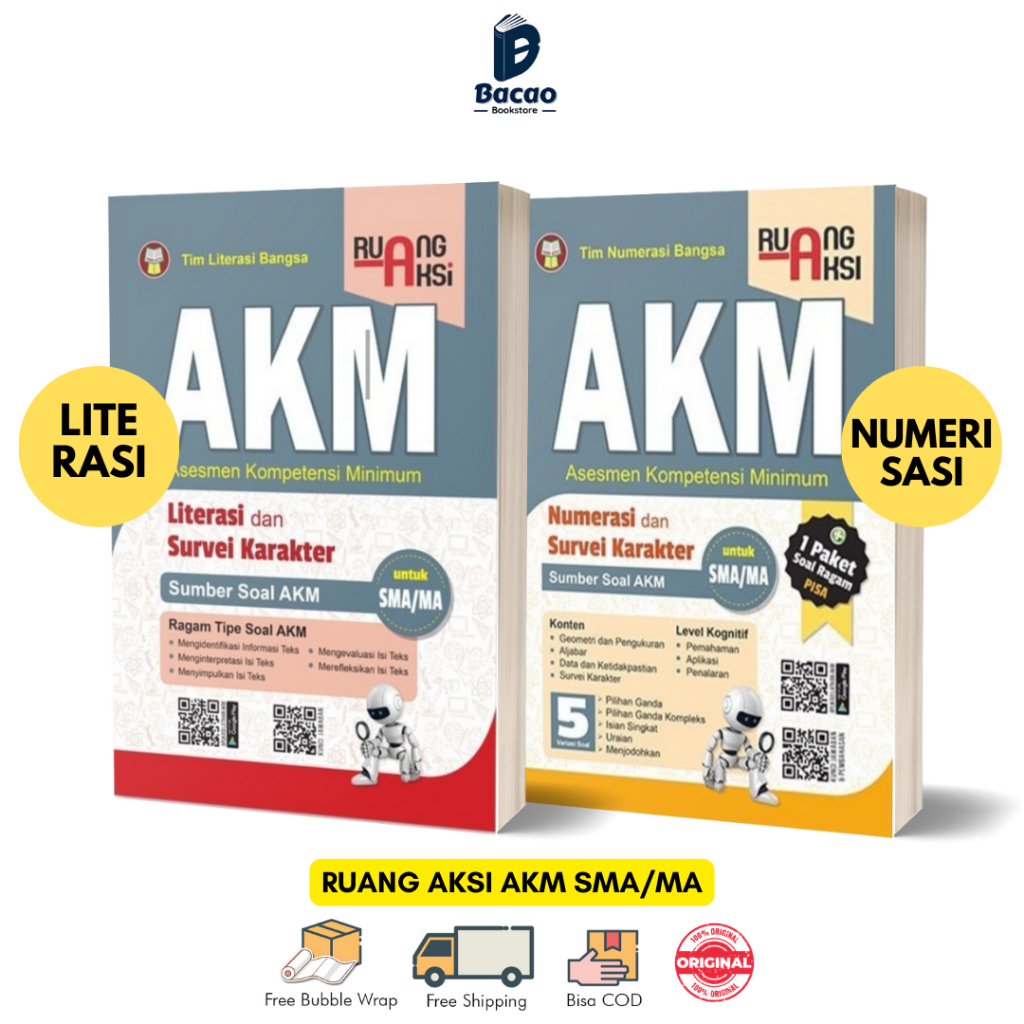 Buku Ruang Aksi AKM Numerasi Literasi dan Survei Karakter SMA MA by  Tim Numerasi Literasi Bangsa