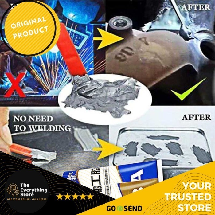 LEM AB Epoxy Anti Bocor Lem Penambal Besi Steel Metal Radiator Anti Bocor