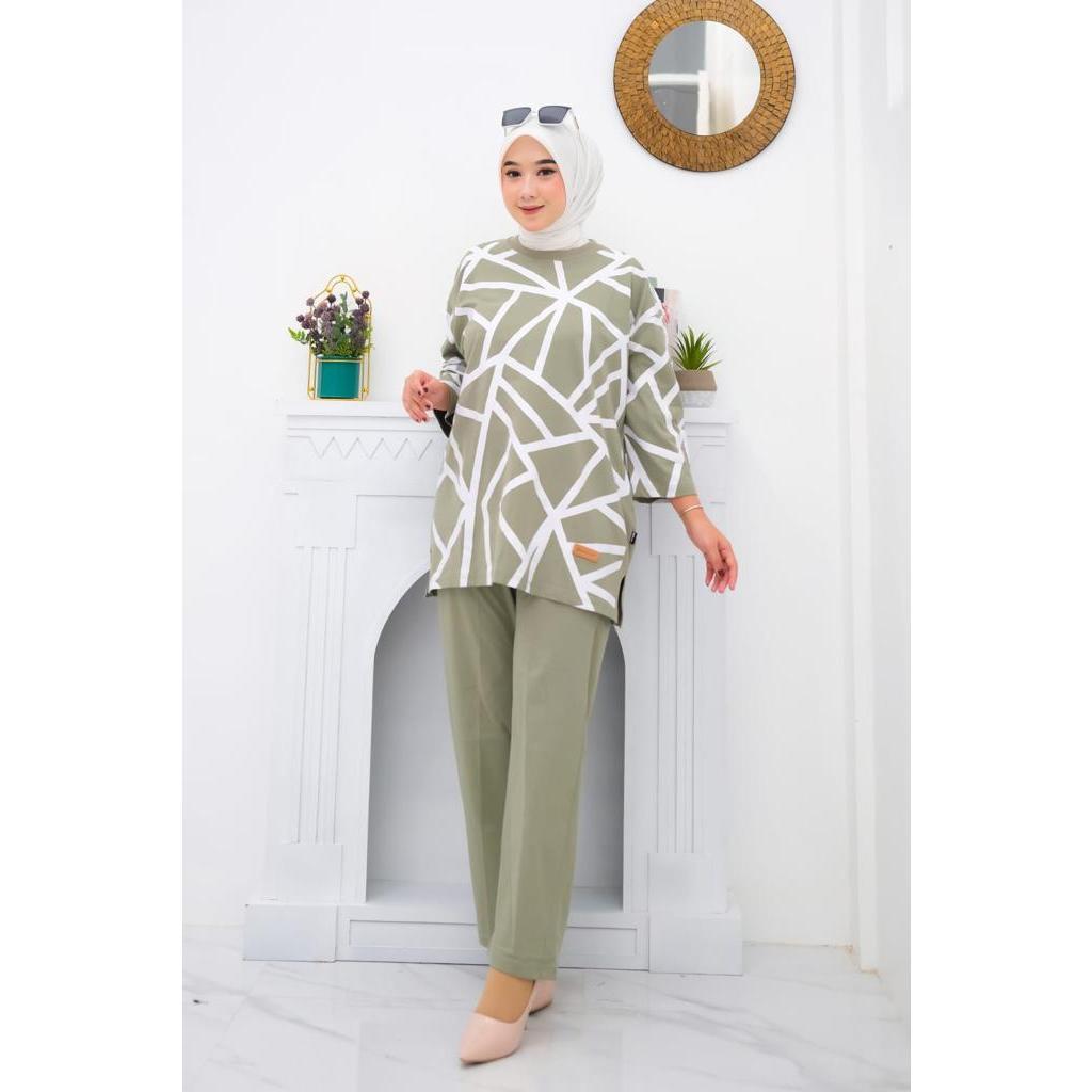 Backlight New Oneset Stelan Wanita Kekinian Korean Stayle 2023 | Model Baju Wanita ST01