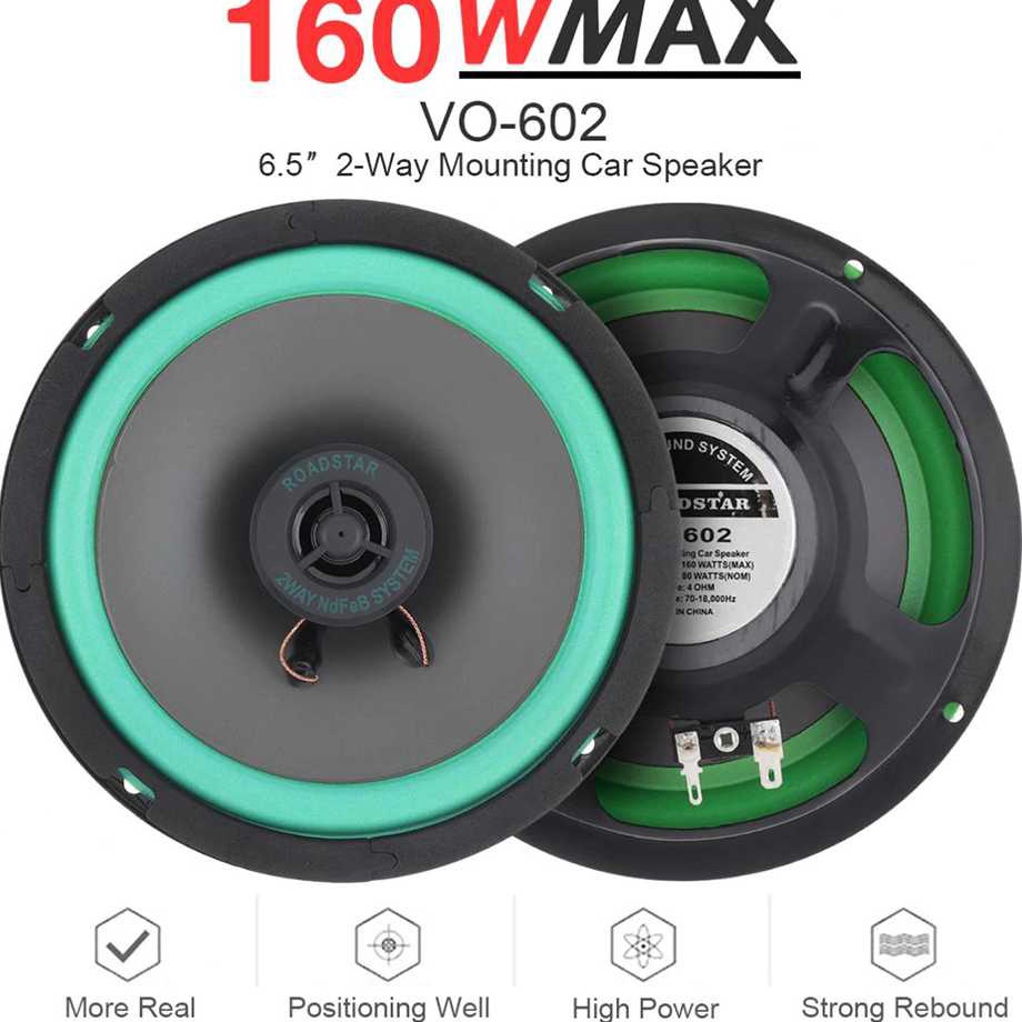 Baru 1 PCS  65 Inch 16W  Speaker Mobil Subwoofer HiFi Two Way Speaker Door Trim Pintu Mobil VO62 ROA