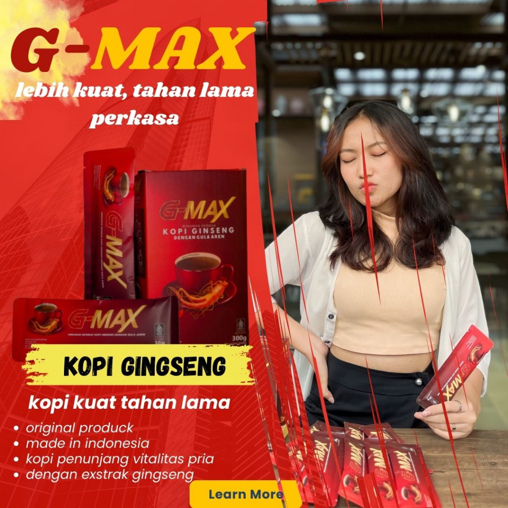 

Kopi Penambah Stamina Pria Kuat Tahan Lama - Gmax Coffee Vitalitas Pria Perkasa Original BPOM