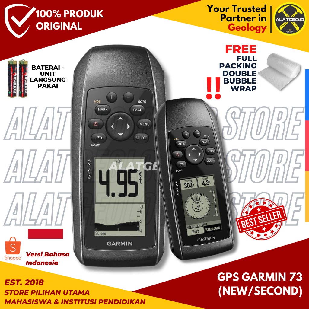 Gps garmin 73 ORIGINAL - GPS MAP GARMIN 73 GARANSI RESMI NEW / SECOND Survey | Pelaut | Tambang