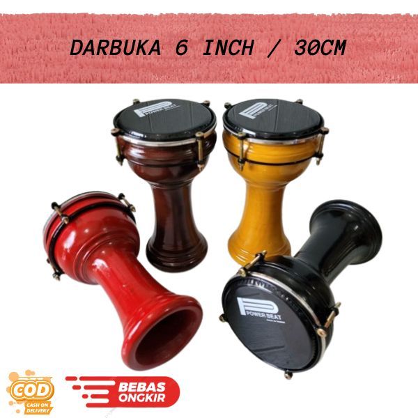 COD / Darbuka Calti Dumbuk Pinggang 6 Inch Alat Musik Marawis Anak Berbagai Warna