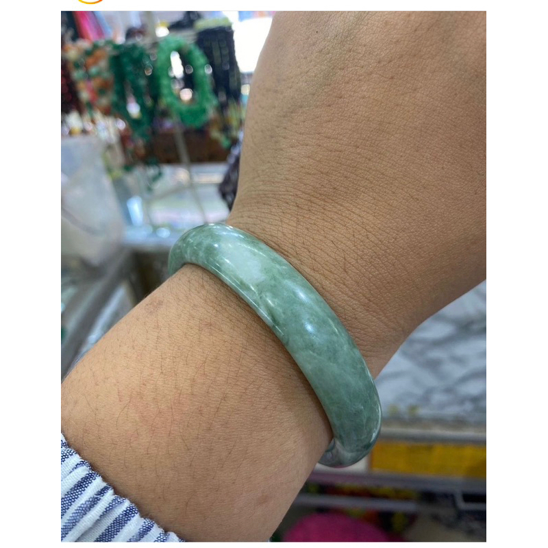 Gelang batu giok asli hijau putih | Gelang giok Burma | Gelang giok Cina | Gelang giok Kalimantan | 