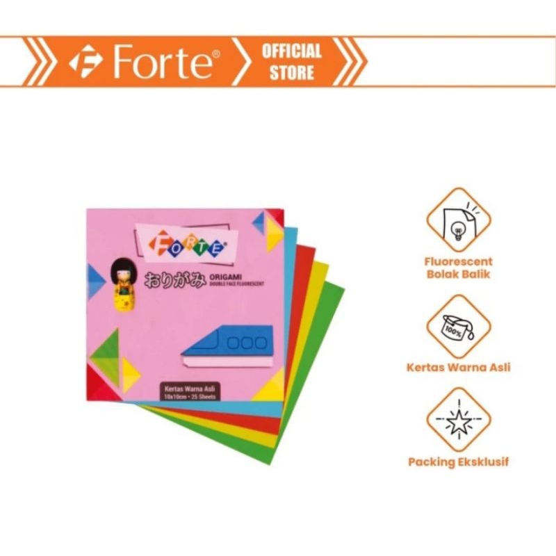 

Kertas Lipat Origami Forte 10 x 10 cm (25 Lembar)