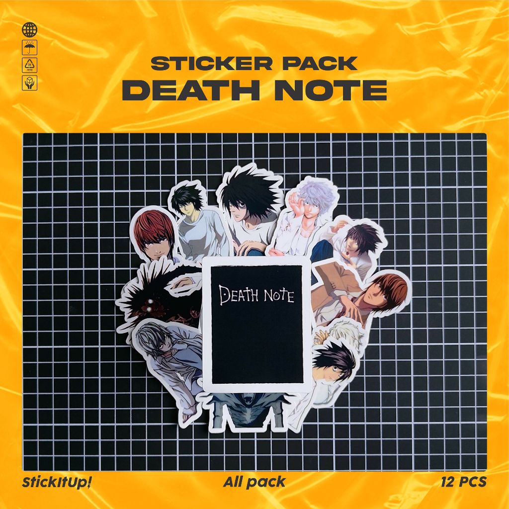 

COD✨ StickitUp Stiker Pack Anime Death Note Untuk Koper Laptop Skateboard