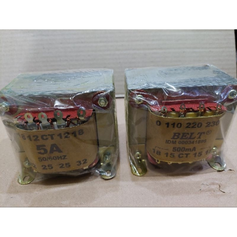 Trafo Daya 5 Ampere CT Merk BELT ( Teg. Max 32 Volt )