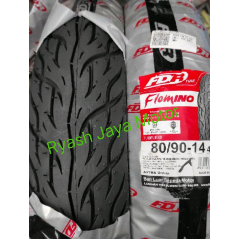 Ban tubeless depan/belakang FDR 80/90-14 for mio/vario 110/125/150/beat esp/f1/street/pop/mio j/xeon