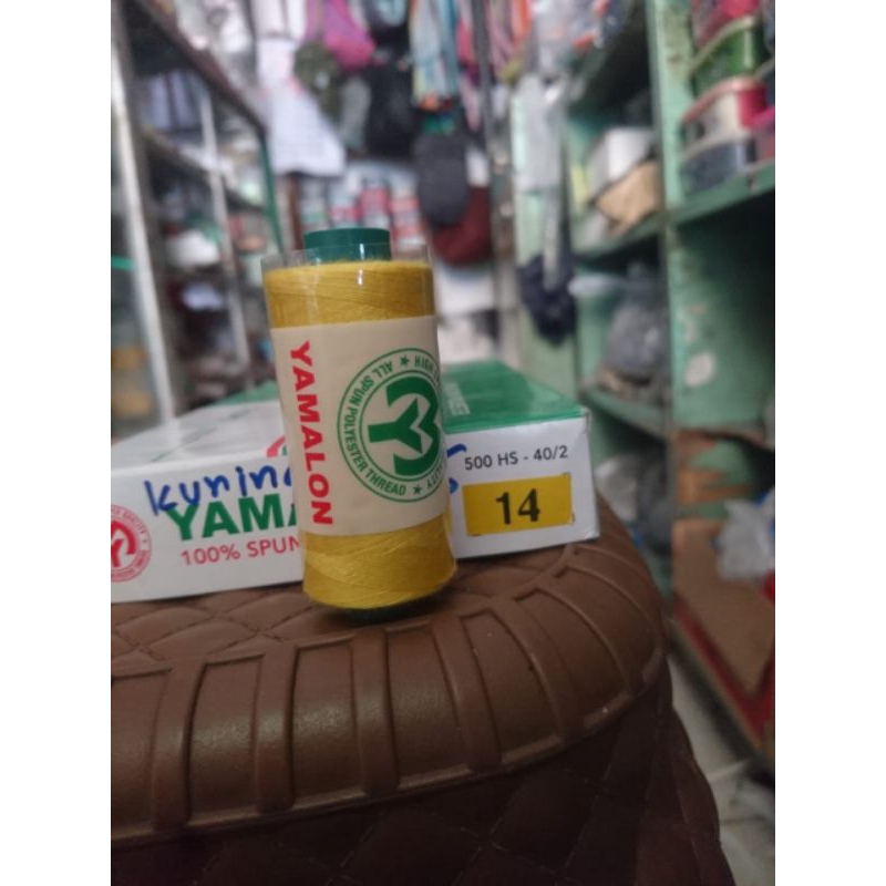 Yamalon Benang Jahit 500 Yard Kode Warna 14 Kuning Murah/Grosir/Viral