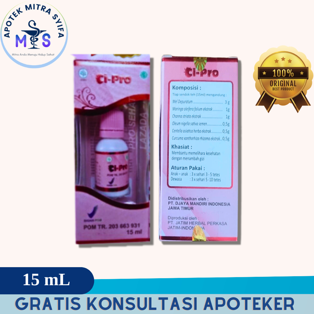 Ci-Pro Jamu Tetes Botol 15 mL