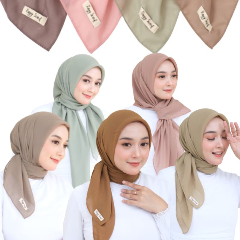 PART 2- PLAIN SQUARE HIJAB POLLYCOTTON PREMIUM / HIJAB POLLYCOTTON RAYY SCARF