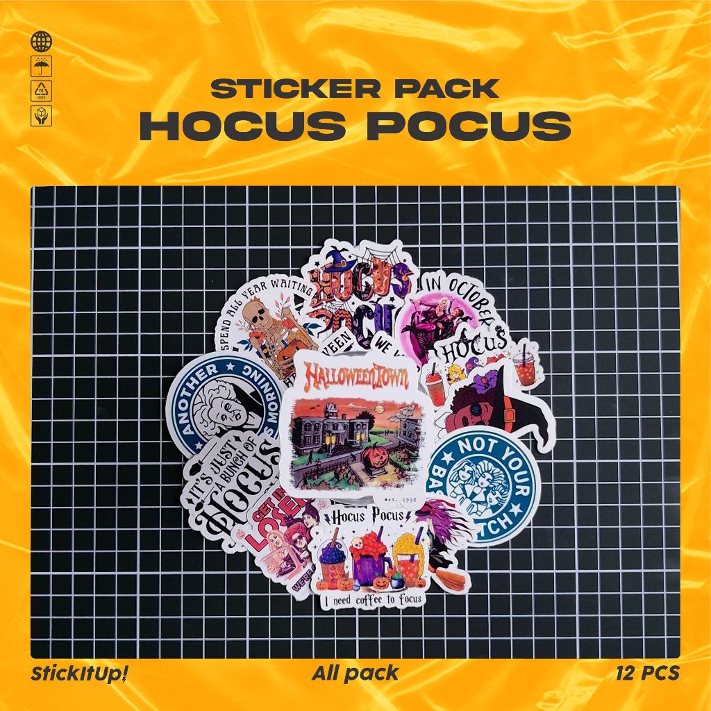 

COD✨ StickItUp Stiker Pack Motif Kartun Hocus Pocus Witch Colorfull Lucu Keren Untuk Koper Laptop Skateboard
