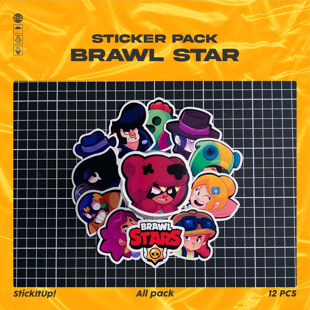 

COD✨ StickItUp Stiker Pack Motif Kartun Brawl Stars Colorfull Lucu Keren Untuk Koper Laptop Skateboard