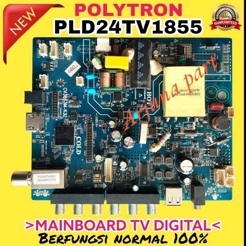 MAINBOARD TV POLYTRON PLD 24TV1855 / MB TV POLYTRON PLD24TV1855 / MESIN TV POLYTRON / MODUL TV POLYT