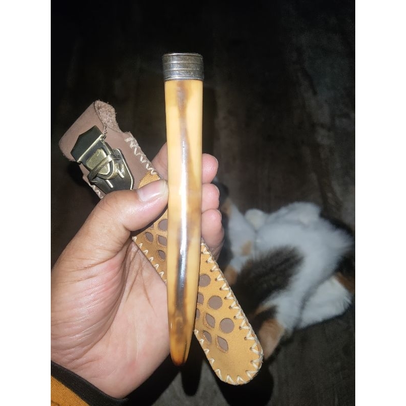 Once/pipa tarduy original 15cm, ring perak