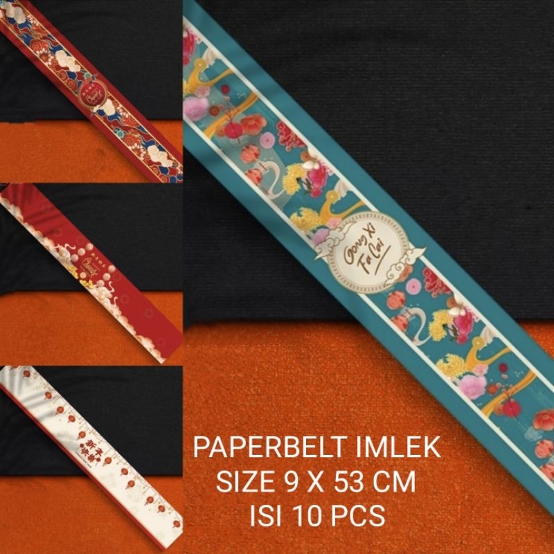 

Paperbelt Imlek / Belt Imlek Sabuk Box CNY Hampers Gift Tahun Baru China - ISI 10 PCS