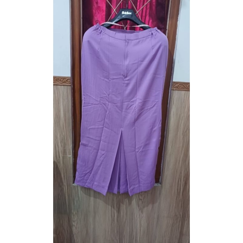 Rok panjang Polos ungu muda