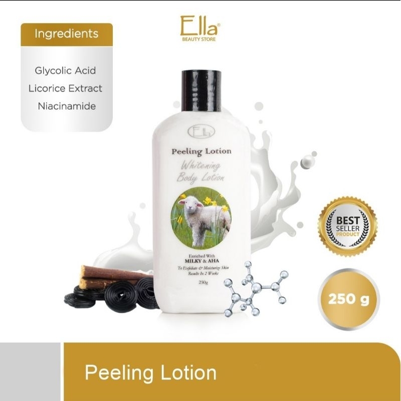 Ella skincare, handbody malam, peeling lotion whitening