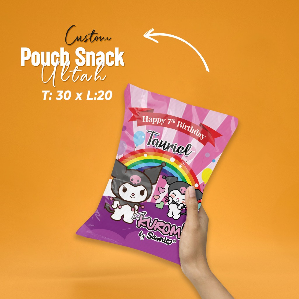 

Kemasan Pouch Snack Ulang Tahun Anak, Souvenir Ultah Aqiqah dll Ukuran T30xP20