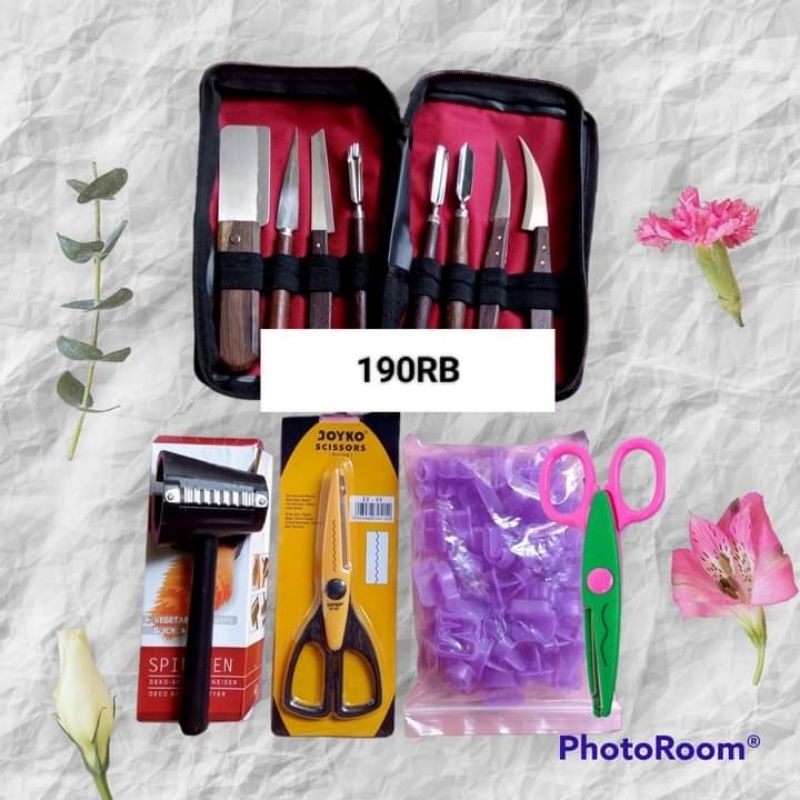 pisau garnish/pisau ukir buah dan sayur komplit