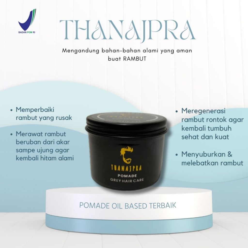 Pomade rambut pria oil based warna hitam wangi penghitam rambut penumbuh rambut dengan cepat