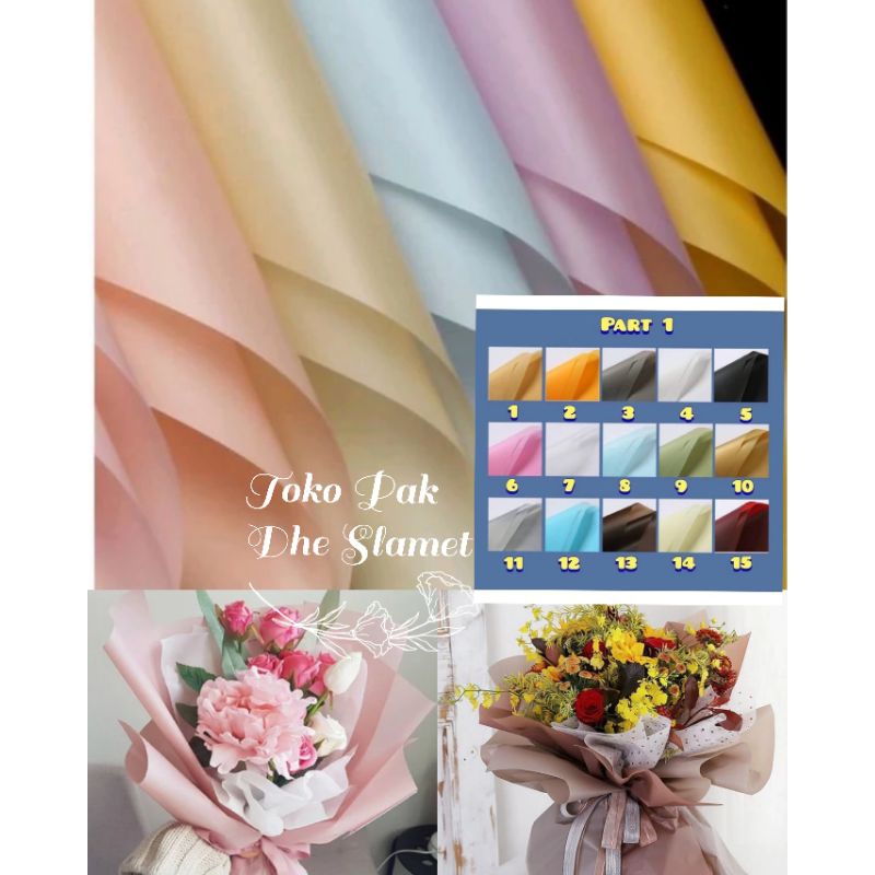 

20 Lembar Kertas Buket Transparan - 5 Lembar Flower Wrapping Paper Semi Transparan - Cellophane Paper