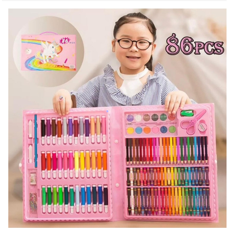 

ART SET ISI 86PCS PENCIL CRAYON CAT AIR / ALAT MENGGAMBAR 1 SET LENGKAP