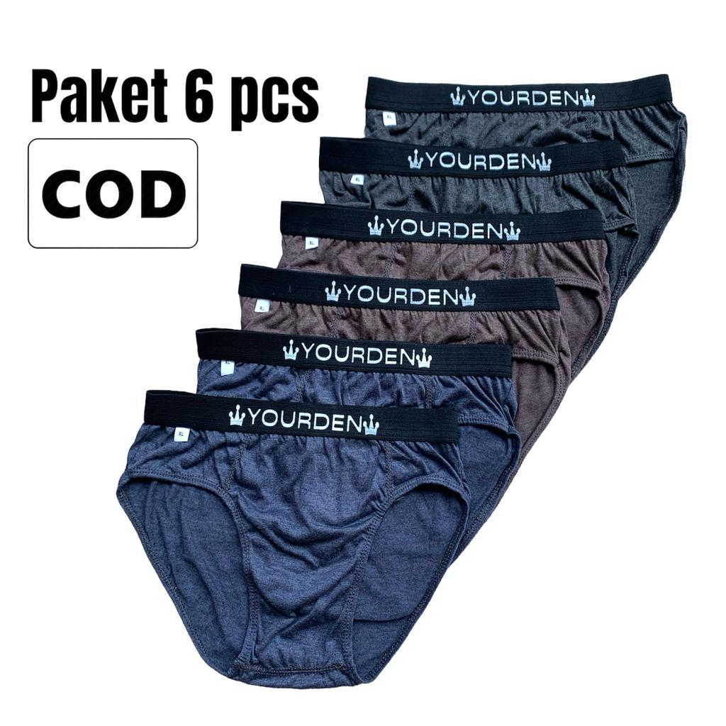 6 pcs celana dalam karet pria dewasa CD laki laki