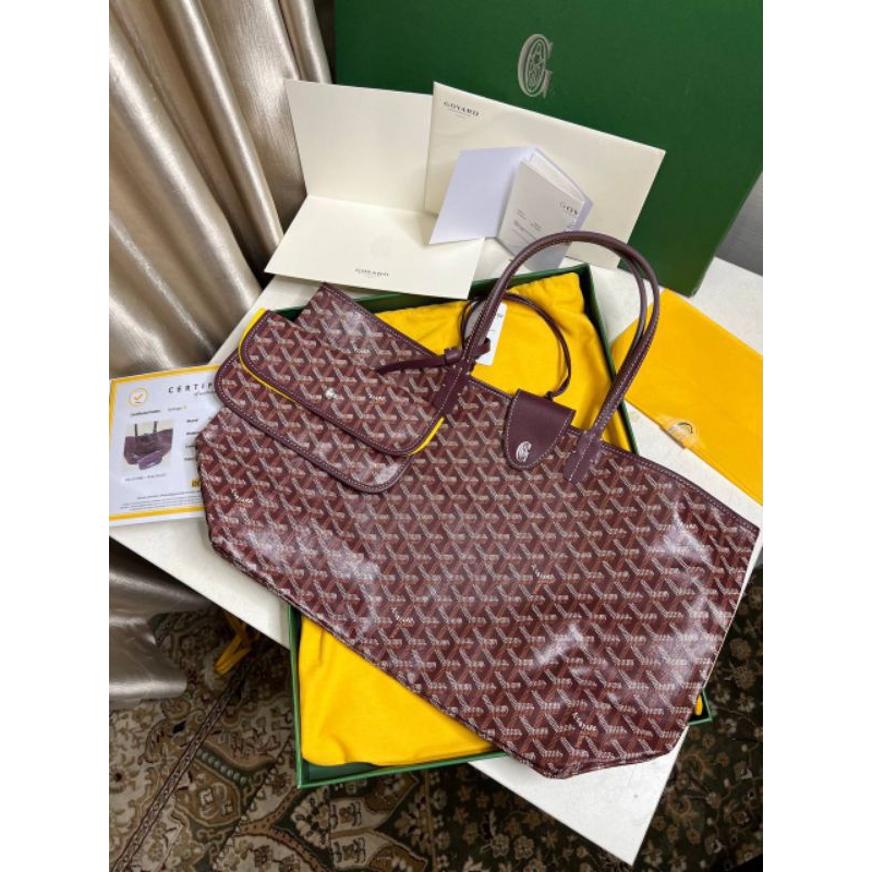 nego preloved rec 2022 goyard st louis burgundy authentic