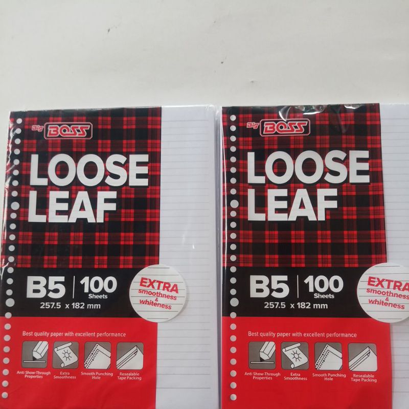 

looseleaf bigboss b5100 lembar