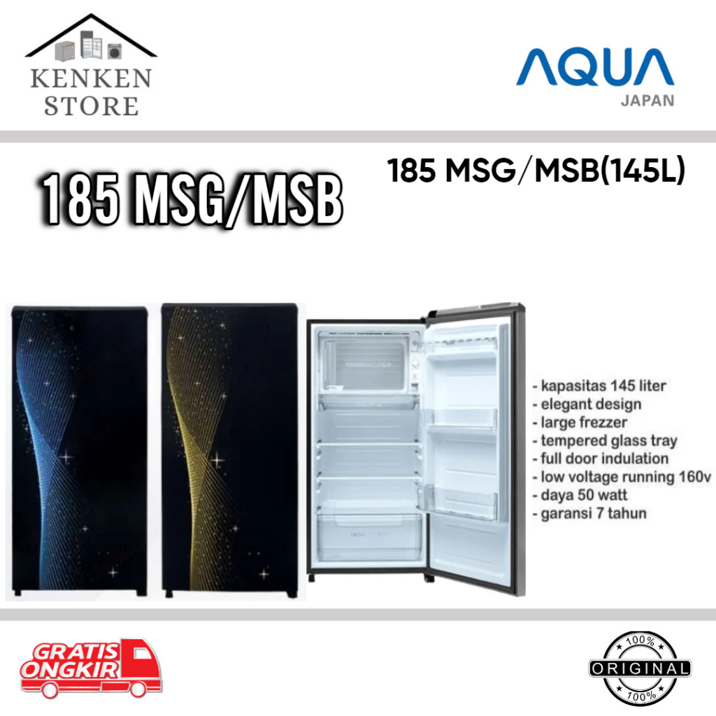 KULKAS AQUA 1 PINTU 185 MSG/MSB LEMARI ES AQUA 1PINTU