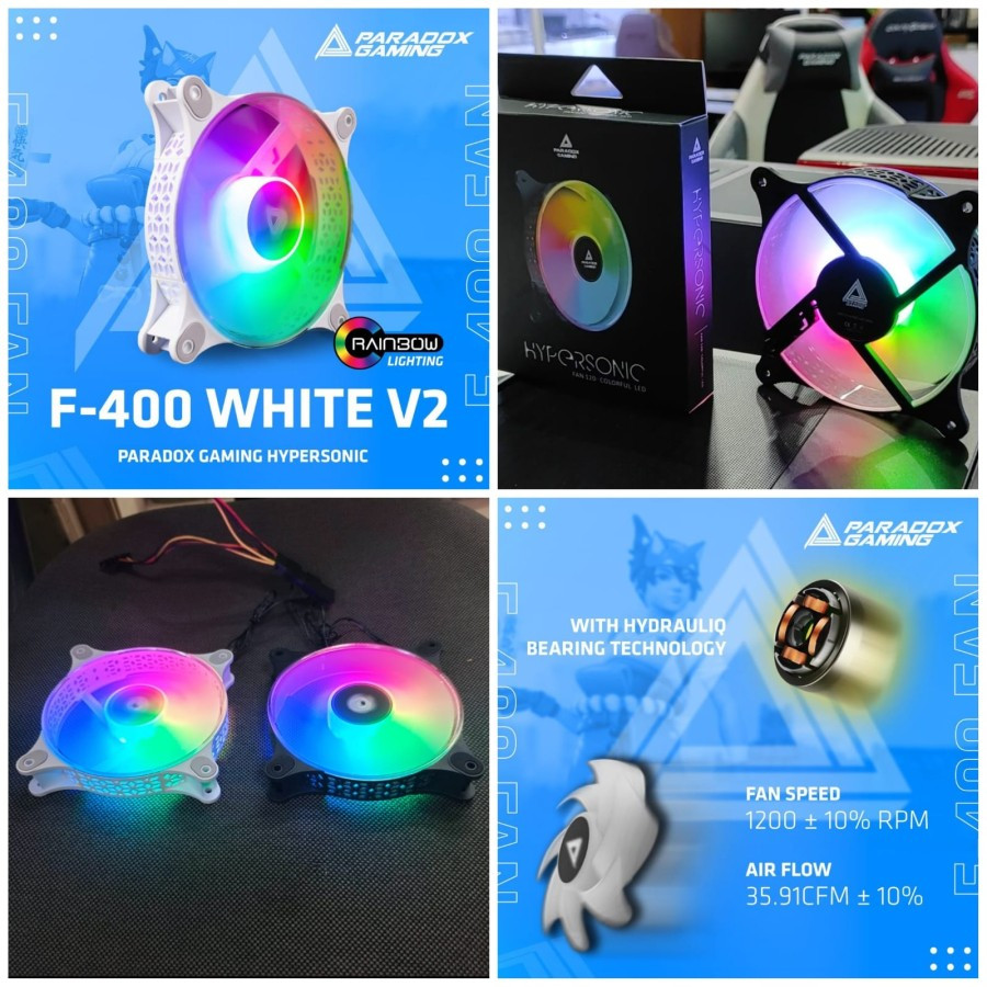 Fan Casing Paradox Gaming Hypersonic - 120MM Rainbow Fan