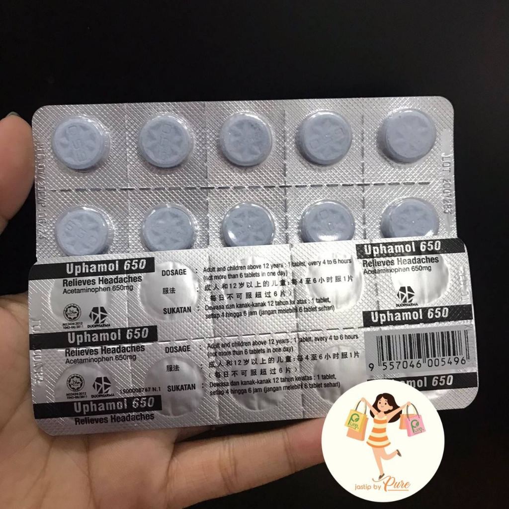 UPHAMOL 650 PER STRIP 10 TABLETS