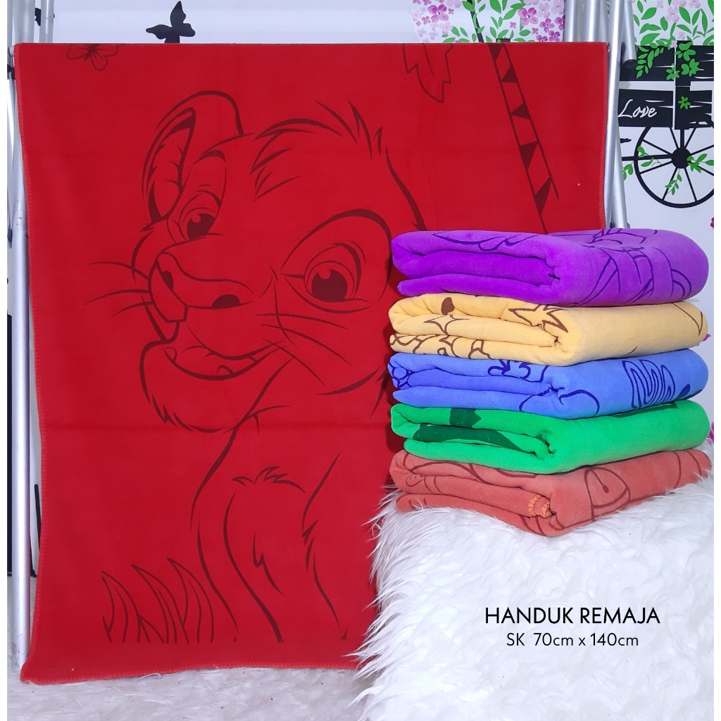 TB - Handuk Mandi Dewasa Remaja 70x140 Handuk Besar Microfiber Karakter Import Murah SK